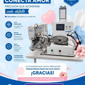 Máquina botonera con brazo alimentador